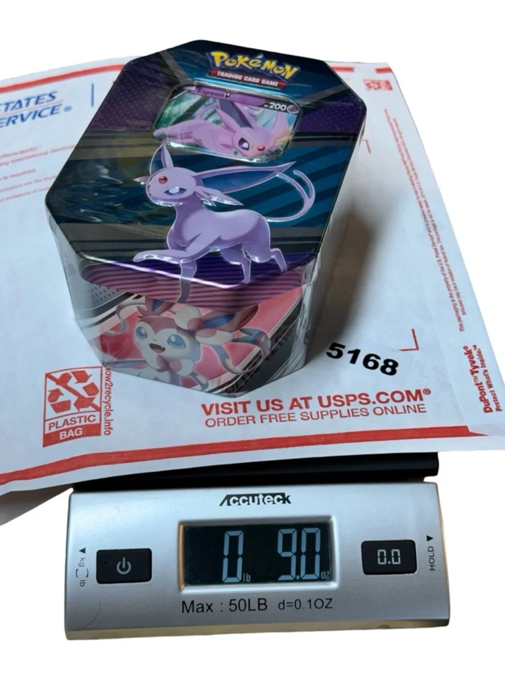 NIB Pokémon TCG V Heroes Espeon V Tin Box Sealed Eeveelution Collectible Box New - Picture 10 of 10